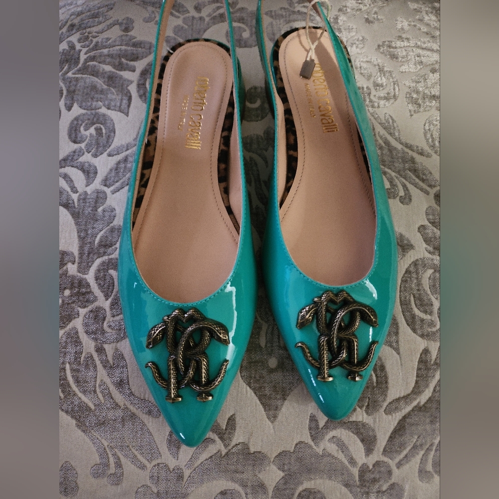 New Authentic Roberto Cavalli Slingback Shoes - Picture 2 of 9